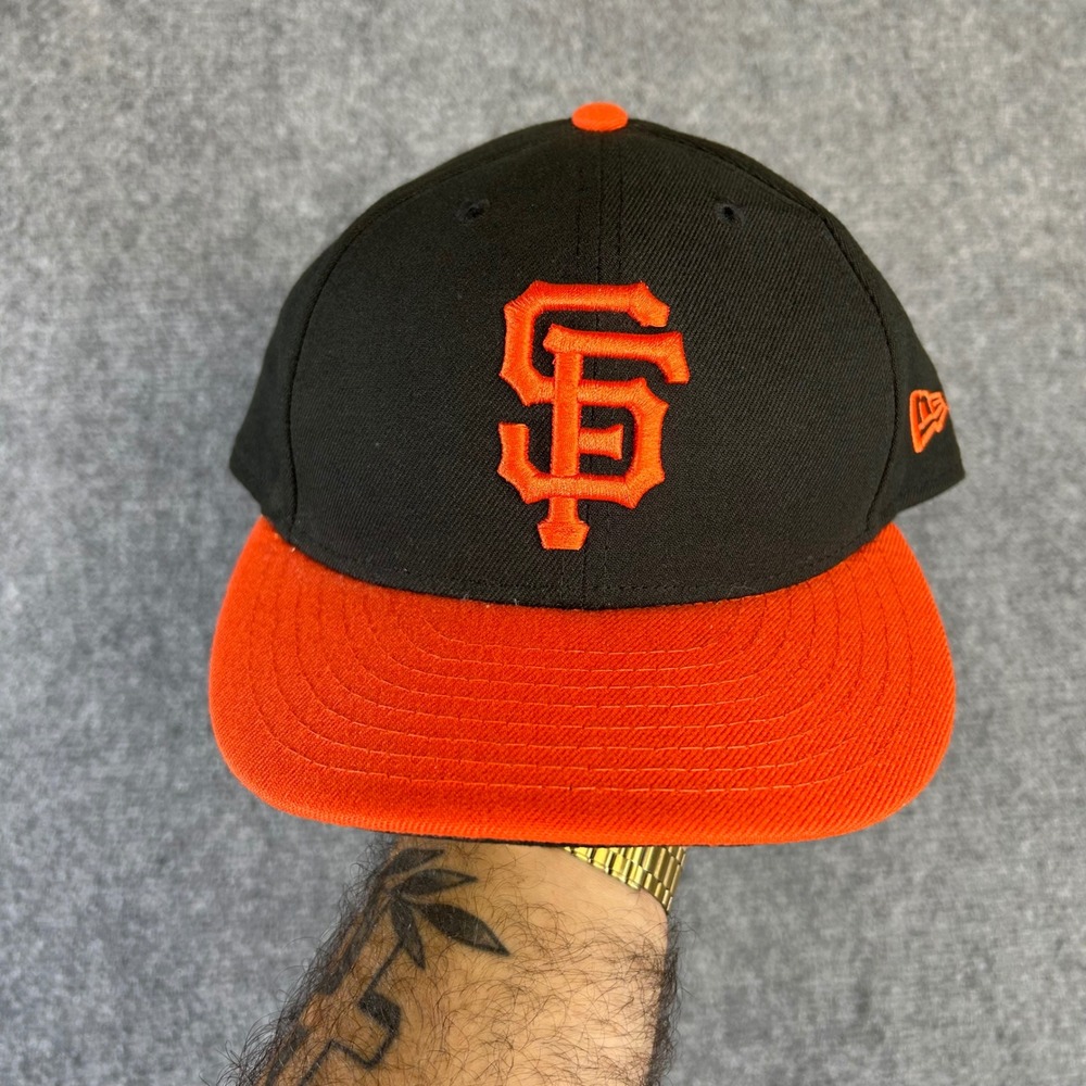 New Era 59FIFTY Low Profile San Francisco Giants Fitted Hat 7 1/2 Black Orange